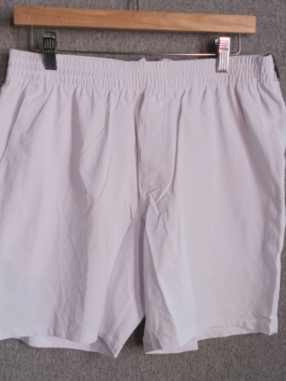 White Elastic Waist Athletic Tennis Shorts Flint Park